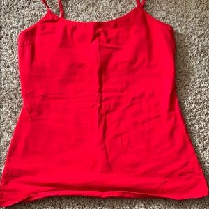 Red shelf bra cami